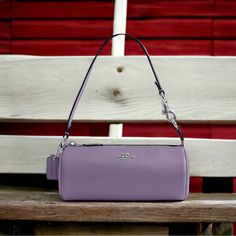 New Tiny Light Purple Coach Bag Purple Coach, Tiny Purse, Coach Hobo Bag, Coach Hobo, Maroon Leather, Barrel Bag, Canvas Crossbody Bag, Purple Bags, Coach Bag