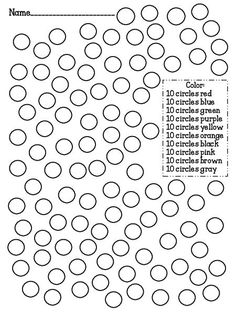 printable worksheet for numbers 1 - 10, including the number line and color