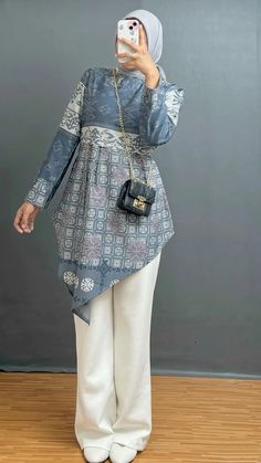 Batik Kombinasi, Dress Batik, Batik Fashion, Style Hijab, Batik Dress, Ootd Hijab, Hijab Style, Batik, Ootd