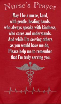 a red t - shirt with the words nurse's prayer written on it