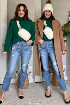 Teal Green Sweater Outfit, Green Turtleneck Outfit Winter, Green Sweater Winter Outfit, Blue Jean Winter Outfits, Green Sweater And Jeans Outfit, Green Pullover Outfit, Green Sweater Outfit Winter, Turquoise Sweater Outfit, Jeans Outfit For Winter