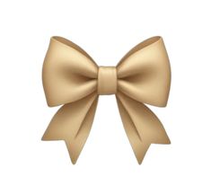 a large gold bow on a white background