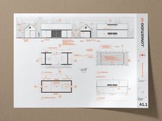 an architectural plan for a building on top of a piece of paper