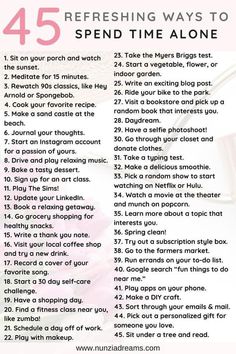 Ways To Spend Time Alone, Spending Time Alone, Spend Time Alone, Social Battery, Freetime Activities, Things To Do Alone, Time Alone, What To Do When Bored, Things To Do At Home