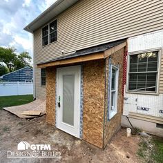 a small house being built in the yard