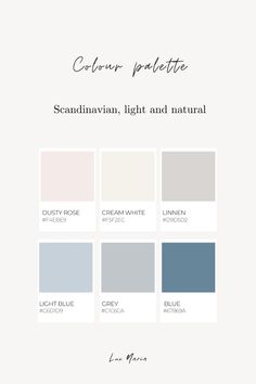 the color palette for an interior design project