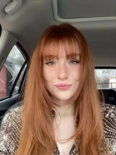 Redheads With Bangs, Straight Red Hair With Bangs, 70s Red Hair, Redhead With Bangs, Ginger With Bangs, Ginger Hair Bangs, Ginger Fringe, Ginger Bangs