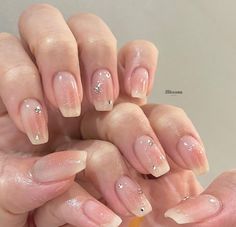 Graduation Nails, Simple Gel Nails, Blush Nails, Pretty Nail Designs, Soft Nails, Trendy Nail Design, Short Acrylic Nails Designs