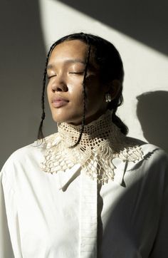 Myhaylo kotsyubynskyi beige crochet handmade necklace collar is close to the neck and handmade with a crochet technique. the material is beige cotton. there are different pattern incorporated and the piece flatter the shape of the neck. the closure is a crochet button on the back of the collar.    composition: 100% organic cotton    one size. adjustable through changing of the position of the button for more tighter look and feel.    cold water hand wash using the delicate stain solution warm iron inside out.  do not tumble dry.  do not bleach.    handmade in ukraine by women artisans for women during the war    #standwithukraine    each piece in this collection commemorates vinnytsia the city of birth of km by lange brand that´s why each item has naming to honor this beautiful city.    my Crochet Button, Beige Crochet, Necklace Collar, Plus Size Party Dresses, Crochet Buttons, Knit Bottom, Crochet Handmade, Women Helping Women, Beautiful City