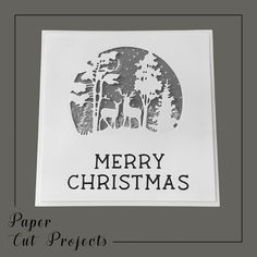 a christmas card with the words paper cut projects