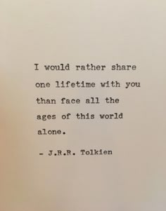 JRR Tolkien Quote Hand Typed on an Antique Typewriter - Etsy Jrr Tolkien Quotes, Tolkien Quotes, I Would Rather, Jrr Tolkien, Poetry Quotes