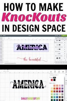 how to make knackouts in design space with the title overlaying it