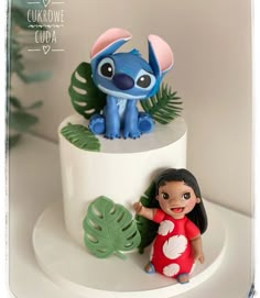 Stitch Fondant Cake, Pastel Lilo Y Stitch, Stitch Cake Pops, Lilo And Stitch Cake Ideas, Fondant Stitch, Lilo Cake, Birthday Cake Stitch, Stitch Torte