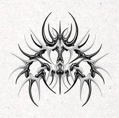 an artistic tattoo design on white paper