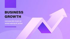 a purple and white business growth poster