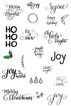 christmas lettering and calligraphy for the holiday season