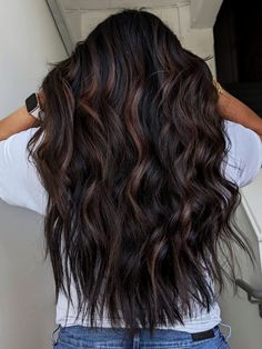 Dark Brown With Balayage, Darker Highlights For Brown Hair, Dark Brown And Chocolate Hair, Dark Brown Hair With Darker Highlights, Fall Hair Tones For Brunettes, Hair Color For Long Brunette Hair, Fall Hair Trends 2023 Brunette, Cute Dark Hair Color Ideas, Darker Brunette Balayage