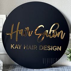 Round 3D Acrylic Business Sign - VividEditions Salon Sign Ideas, Acrylic Business Sign, Logo Rond, Wax Studio, Permanente Make-up, Round Signs, Backdrop Wall, Salon Signs, Salon Suites