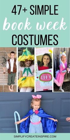 Kids Book Costumes, Character Parade Ideas, Book Character Dress Up For Teachers, Book Week Dress Up Ideas, Easy Book Day Costumes, Costume Book Characters, World Book Day Costume Ideas, School Book Character Day Costumes