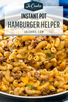 instant pot hamburger helper recipe in a skillet