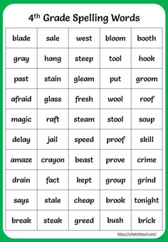 the words spelling worksheet with pictures for kids to use in their writing skills