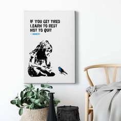 We werken heel hard aan de gedetailleerde beschrijving van Canvas print DD123168 IfYouGetTired A.S. Création zodat u een betere indruk kan verkrijgen van de uitstekende kwaliteiten en optisch sterke punten. Zou u toch zo ook al geïnteresseerd zijn in dit product, dan kunt u ons contacteren via onze mail: info@bricoflor.nl, onze telefoon: 043-3020090 of het contact formulier. Wij helpen u graag verder, wanneer u vragen of verzoeken zou hebben. Banksy Quotes, Office Canvas, Tableau Art, Contemporary Wall, White Houses, Data Sheets, Intense Colors, Wall Quotes, Banksy