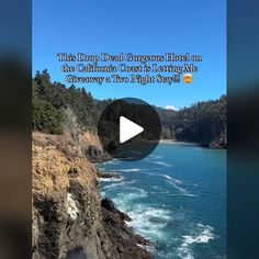 an image of a cliff overlooking the ocean with text that reads, this deep dead gorge hotel on the california coast is leaving me