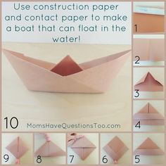 instructions to make a paper boat that floats in the water