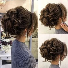 loose messy updo wedding hairstyle | fabmood.com #weddinghair #hairstyle #updo #looseupdo #upstyle #messyupdo #bridehair #hairideas Unique Wedding Hairstyles, Messy Hair Updo, Curly Updo, Romantic Hairstyles, Curly Hair Updo