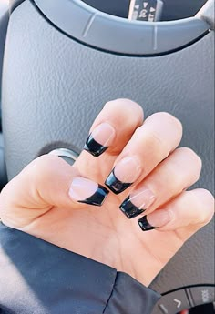 Cute Black Acrylic Nails Coffin Short, Simple Acrylic Nails Short Coffin, Black Prom Nails Acrylic Short, Black Short Coffin Acrylic Nails, Short Square Western Nails, Black Acrylic Nails Coffin Short, Western Black Nails, Homecoming Nail Ideas Black, Trendy Black Nails Short