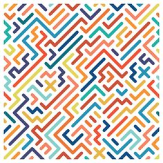 an abstract pattern with different colors and shapes