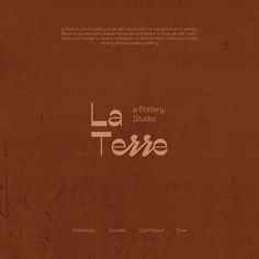 a brown book cover with the words la ferre written in white ink on it