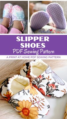 the slipper shoes sewing pattern is easy to sew