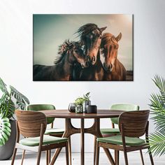 Equine Family Portrait Wall Art is a beautiful addition to any decor style. Bring this stunning canvas print into your home to easily refresh your walls and elevate your decor. Family Portrait Wall, Portrait Artwork, Portrait Wall Art, Family Portrait Photography, Portrait Wall, Garage Design, Horse Pictures, Family Portrait, Photography Wall Art