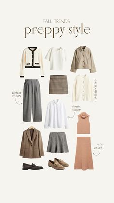 (Aff links) shop your fave preppy pieces from cardigans and blazers to knit co-ords and tailored trousers 💫   preppy style | fall trends | f/w trends | what to wear | fall style Polished Preppy Style, Neutral Preppy Outfit, English Style Outfit, Preppy Fashion Aesthetic, Preppy Style Fall, Modern Preppy Style, Preppy Chic Style, Preppy Style Outfits, Preppy Fall Fashion