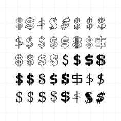 some type of font that looks like money signs