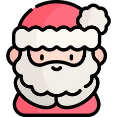 a santa claus face with a beard and mustache