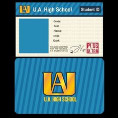 the u a high school student id card