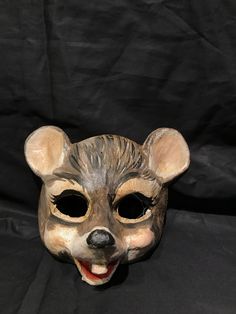 Mouse Mask Traditional and original papier-mache Venetian mask, handmade and decorated with acrylics colors,and oil colors and wax. All our masks are handmade in our stores located in Venice. Our decorators use techniques typical of the Venetian tradition such as stucco, acrylics, gold and silver-leaf, macramè, passemenerie, pearls and crequelè to give you a wide range of masks. This shape is available in many different designs, colors and techniques. This mask is one of a kind for this reason d Mouse Mask, Venice Mask, Venetian Mask, Costume Mask, Mask Making, Acrylic Colors, Silver Leaf, Costume Accessories, Venice