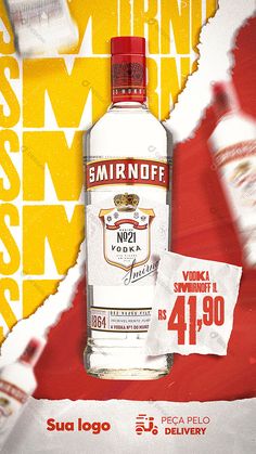 an advertisement for smirnoff vodka is shown