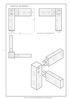 the diagram shows how to make a wooden post