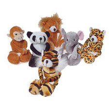 a bunch of stuffed animals that are sitting together