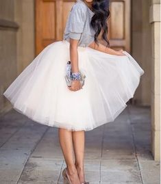 White Tutu Skirt, Puffy Tulle Skirt, Tutu En Tulle, Diy Maxi Skirt, Long Tutu, Skirt Diy, Shift Dress Casual, Gauze Skirts, White Tutu