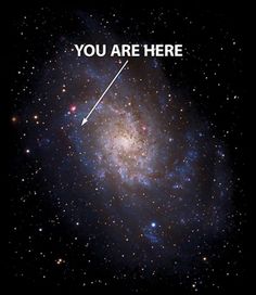 an image of a galaxy with the words you are here