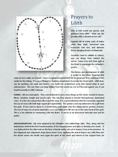 an article in the book prayer to lulith