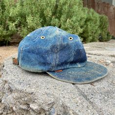 Authentic Vintage 1970's Levi's Orange Tab (Little "E") 6 Panel Snapback Cap. *Rare Design!* All-Denim Exterior 6 Panel Cap With Leather Back Closure. Denim Has A Nice Vintage Fade Throughout Hat. No Leather Patch In The Front, Not Sure If It Was Removed Or If It Was Designed Without It. The Leather Back Closure Is Still Attached And Operational, But Fragile With Some Metal Patina. Slight Warp To The Brim But Most Likely Can Be Molded Back. #Orangetab #Snapback #Vintage #Vintagehat #Vintagelevis Welding Hats, Metal Patina, 6 Panel Cap, Leather Patches, Snapback Cap, Vintage Levis, Hats Vintage, Levi's, Patina