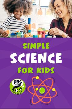 the cover of simple science for kids, with two girls smiling and playing in front of them