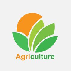 the logo for agriculture, which is designed to look like an orange flower