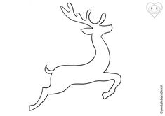 the outline of a deer is shown in black and white