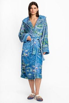 Our lightweight Cozy Robe is perfect for relaxing mornings or weekend getaways. Its boho-chic prints and ultra-cozy design make it a staple for chilly mornings. Pair it with one of our sleep sets for extreme comfort, and top it off with fluffy slippers and a throw blanket for ultimate relaxation. Johnny Was Women's Cozy Robe in Water Lillies, Size Large/XL Sleep Sets, Chic Prints, Water Lilly, Fluffy Slippers, Cozy Design, Boho Chic Outfits, Women's Blouses, Sleep Set, Vintage Gowns